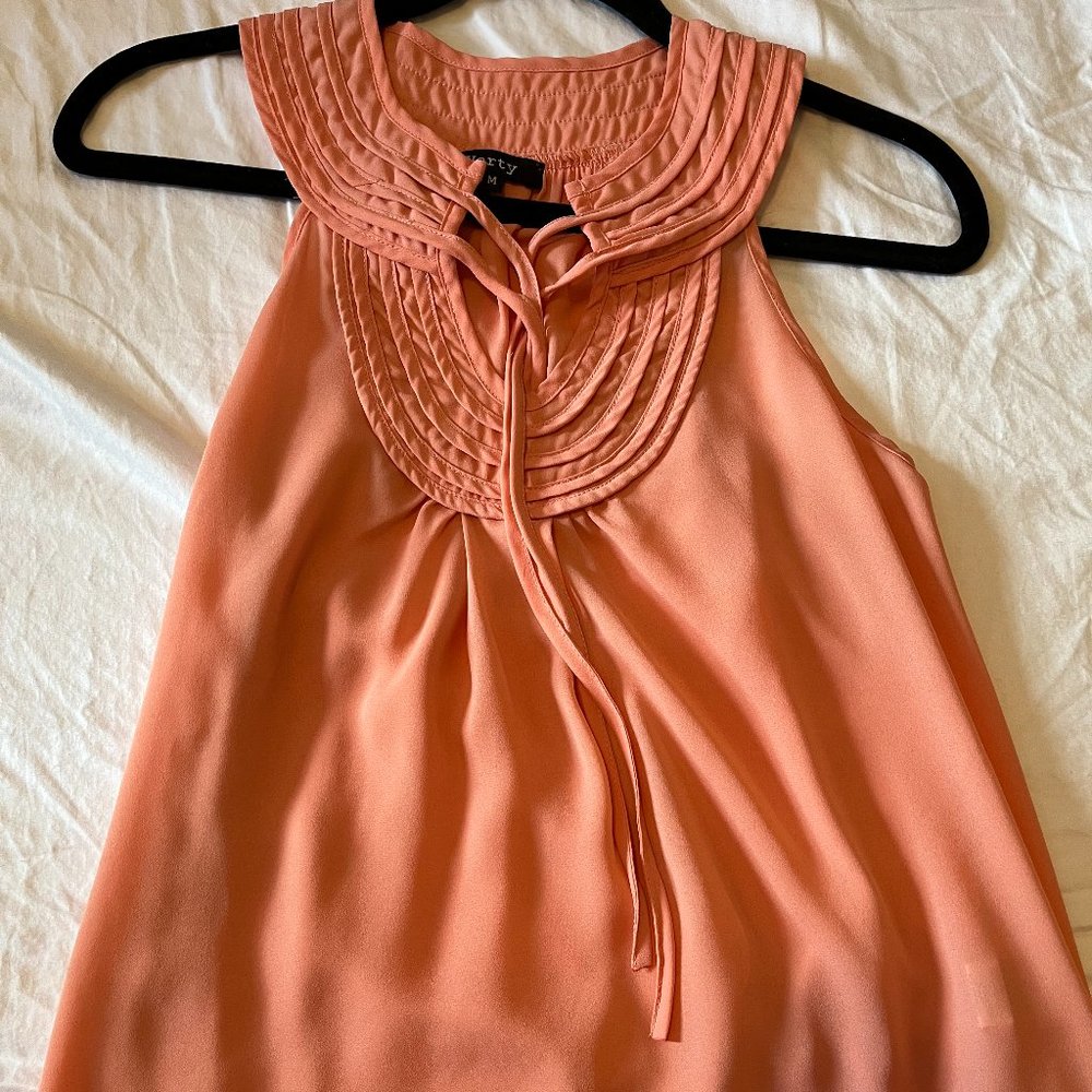 Pink Tie Sleeveless Tank Top